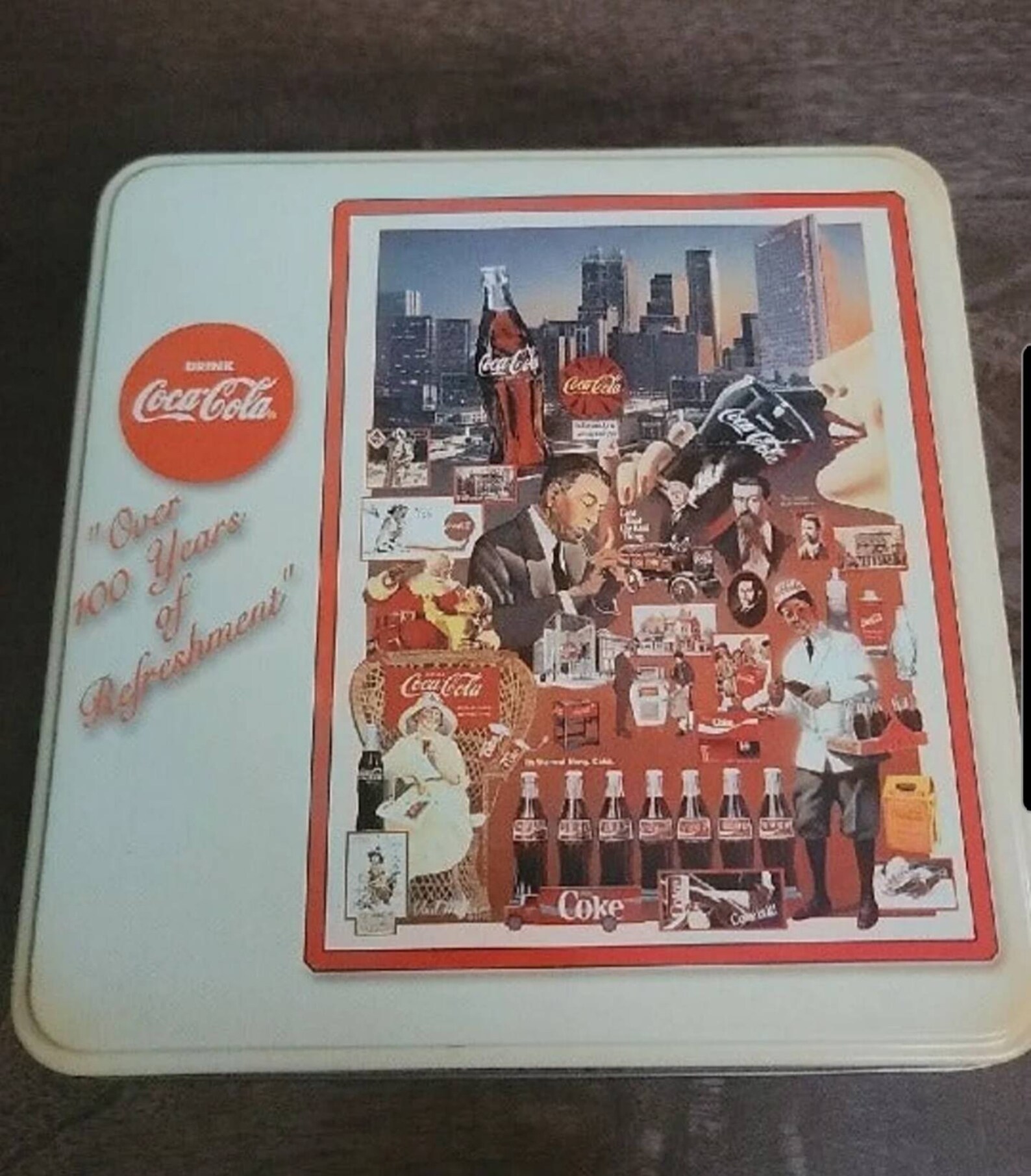 Vintage Coca Cola Puzzle In Original Tin Etsy