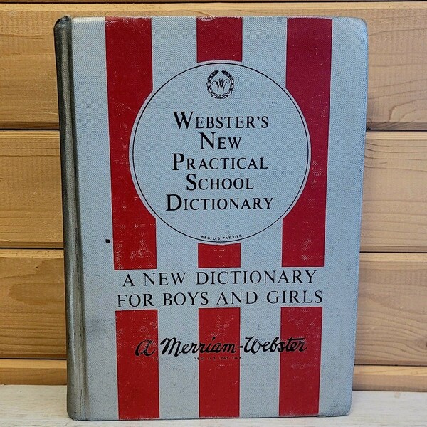 Webster's New Practical School Dictionary First Edition 1964 Silver