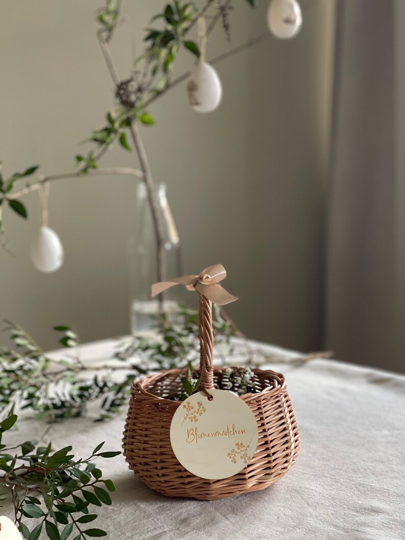 Blumenmädchen Korb Klein Blumenmädchen Geschenk Blumenkörbchen Hochzeit