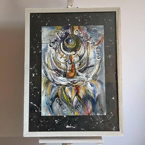 Kundalini Awakening – Sacred Mantra Yoga Art, Spiritual Energy Painting, Meditation Wall Decor. Spiritual Wall Art.  Unique Gift.