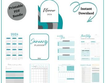 2024 Planner | Planner downloaden | Familieplanner | Financieel Planner | Bijbelleesplanner | Planner voor 2024 downloaden