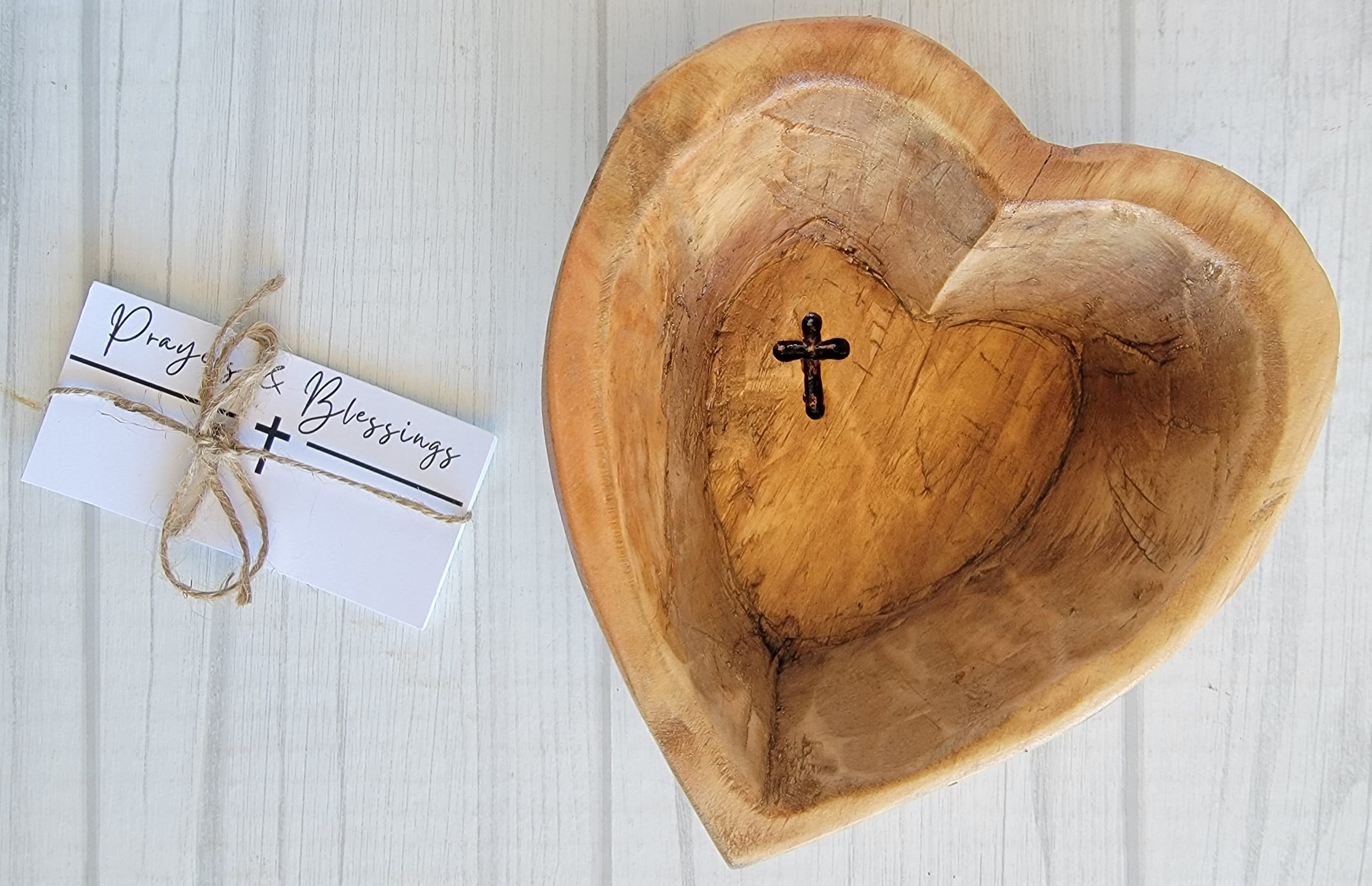 Prayer Bowl Wooden, Heart Shaped Prayer Bowls With
