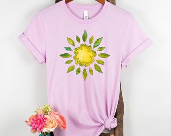 Flora Flare | Watercolor Abstract Floral Tee | Graphic Unisex Cotton T-Shirt