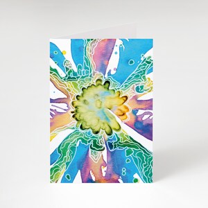Tarjeta de felicitación de crisantemo abstracto / Impresión de arte floral de acuarela / Tarjeta de notas para amiga, esposa, damas de honor / Tarjeta de flores de nacimiento de noviembre