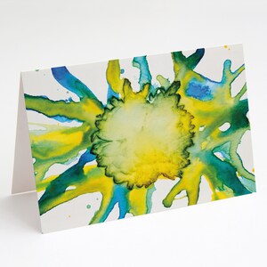 Tarjeta de felicitación de crisantemo abstracto / Impresión de arte floral de acuarela / Tarjeta de notas para amiga, esposa, damas de honor / Tarjeta de flores de nacimiento de noviembre