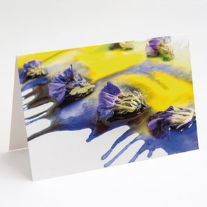 No me olvides tarjeta de felicitación / Flores en acuarela Foto / Tarjeta de notas para artista, amante del arte, florista