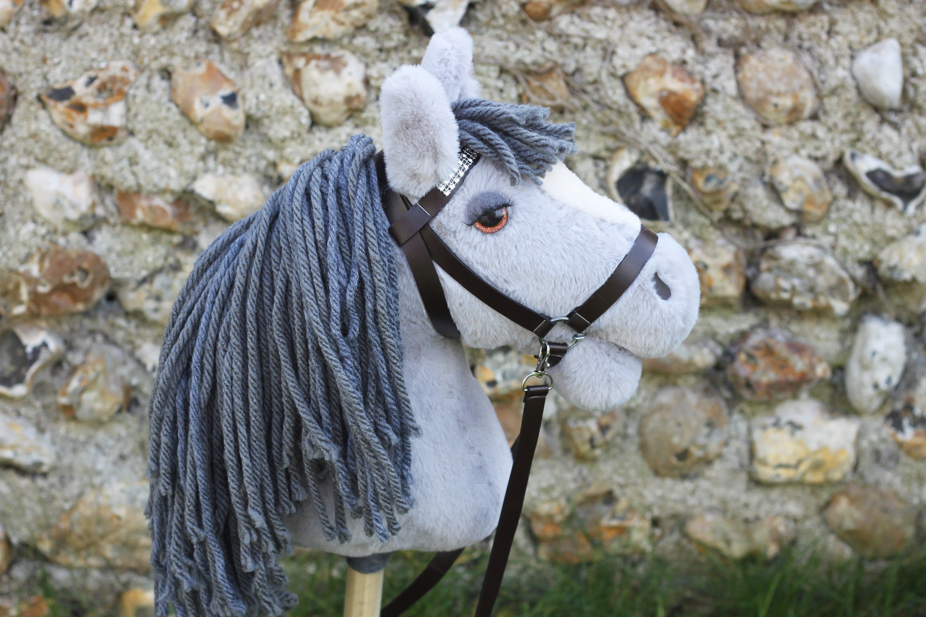 Hobby Horse Stick horse. Removable bridle and Tack. FREE Carrot Etsy.de