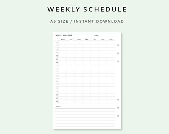 school work schedule etsy