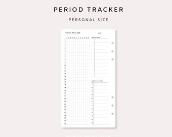 Period Tracker Printable Personal Inserts, Menstrual Cycle Planner, Period Cycle Length, Ovulation Period Tracker, Yearly Period Log Tracker