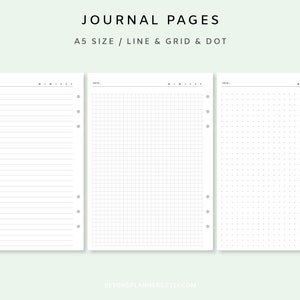 Printable Diary Pages - Printable Daily Journal | Daily Notes Template | Daily Writing Paper Printable | Minimalist Printable Notes Page A5