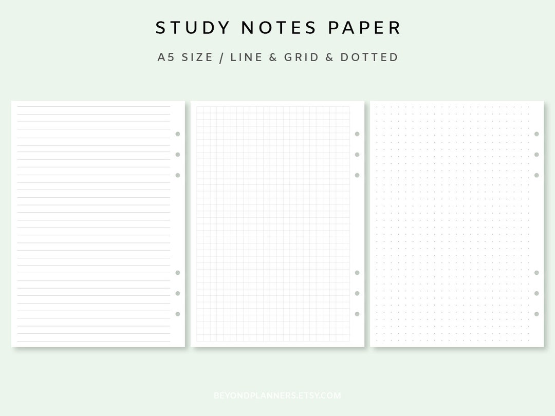 Study Notes Template - Notes Printable Paper | Printable Notes Page ...