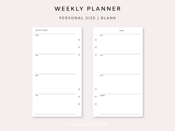 weekly planner printable undated weekly planner week on etsy