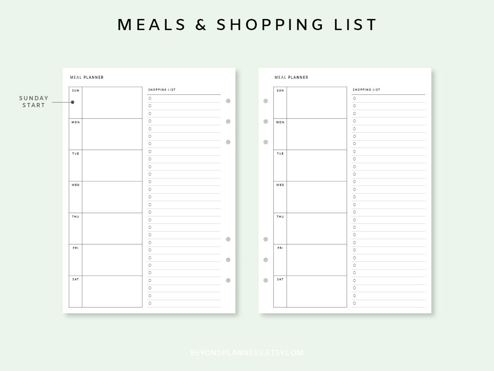 Meal Planner Printable Weekly Weekly Meal Planner Template Shopping ...