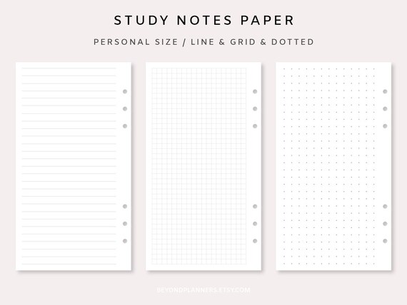 Study Notes Template Notes Printable Paper Printable Notes - Etsy