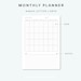Month on One Page Insert - Undated Monthly Planner | Printable Monthly ...