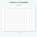 Yearly Planner Printable A4 &amp; US Letter Size Yearly Overview - Etsy