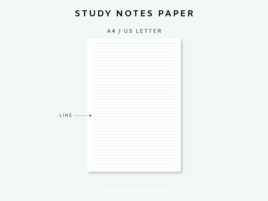 Study Notes Template Notes Printable Paper Printable Notes Page A4 ...