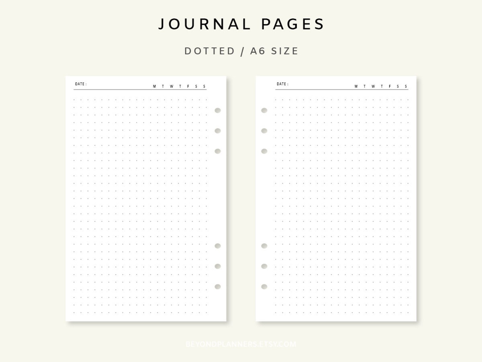 Printable Diary Pages Printable Daily Journal Daily Notes Etsy