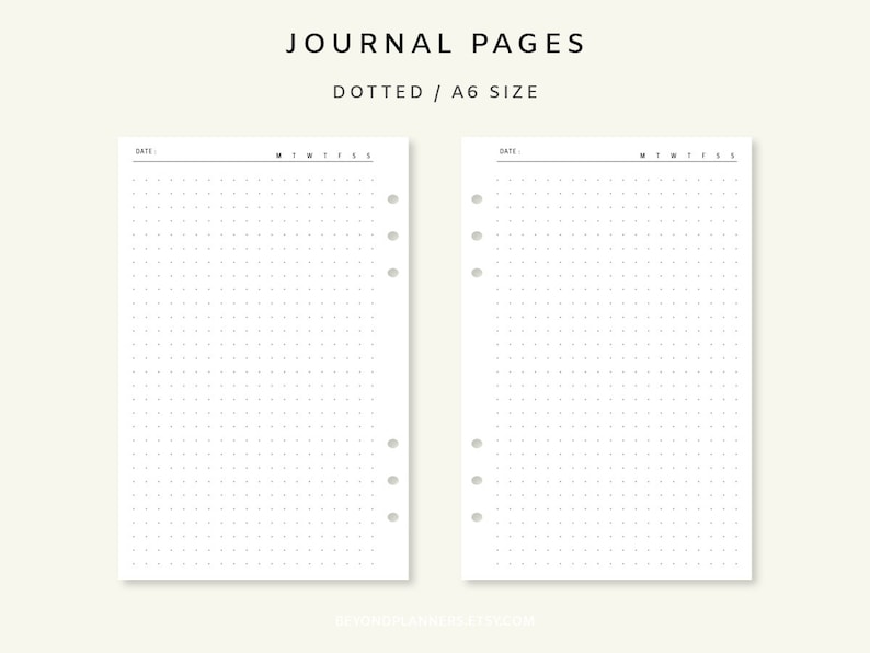 Printable Diary Pages Printable Daily Journal Daily Notes Etsy
