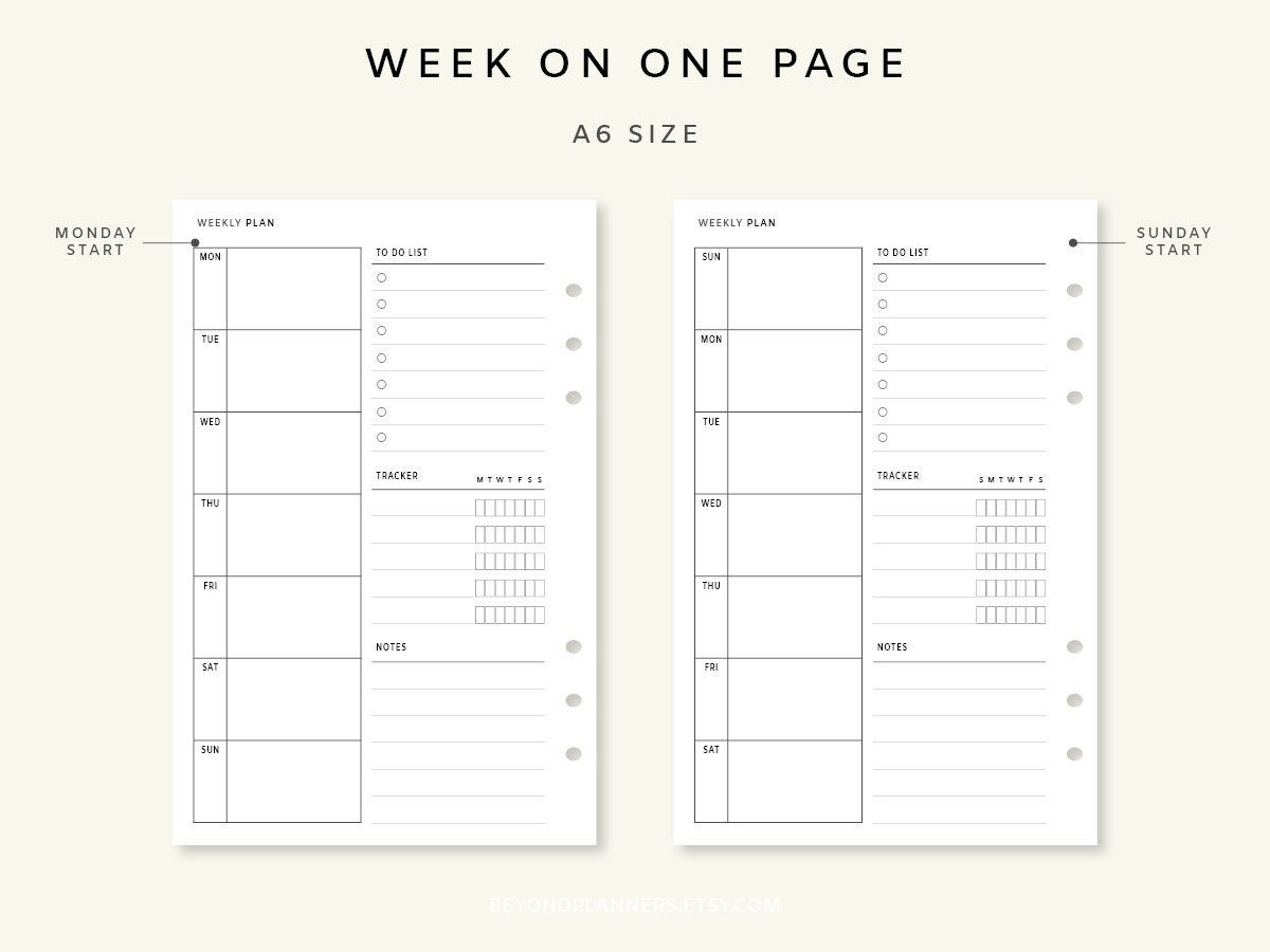 weekly-planner-printable-week-on-one-page-weekly-agenda-weekly-tracker-weekly-schedule-weekly-planner-insert-minimalist-inserts-etsy