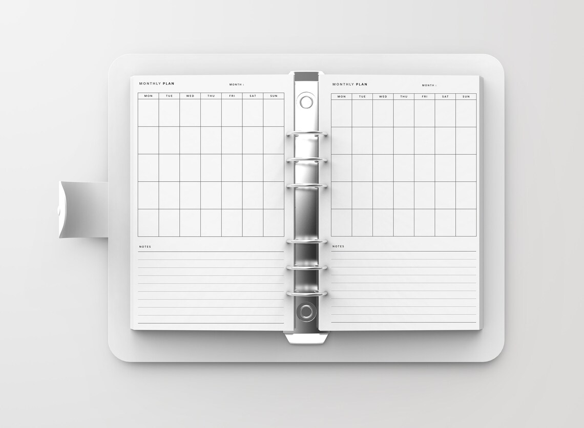 Month on One Page Personal - Undated Monthly Planner Inserts PDF ...