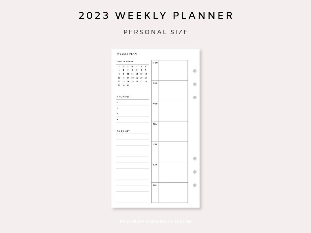 Weekly Planner Printable Weekly Calendar Printable Week On Etsy