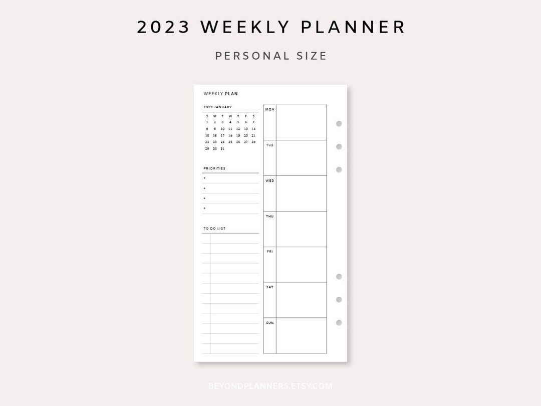 Weekly planner printable weekly calendar printable week on etsy