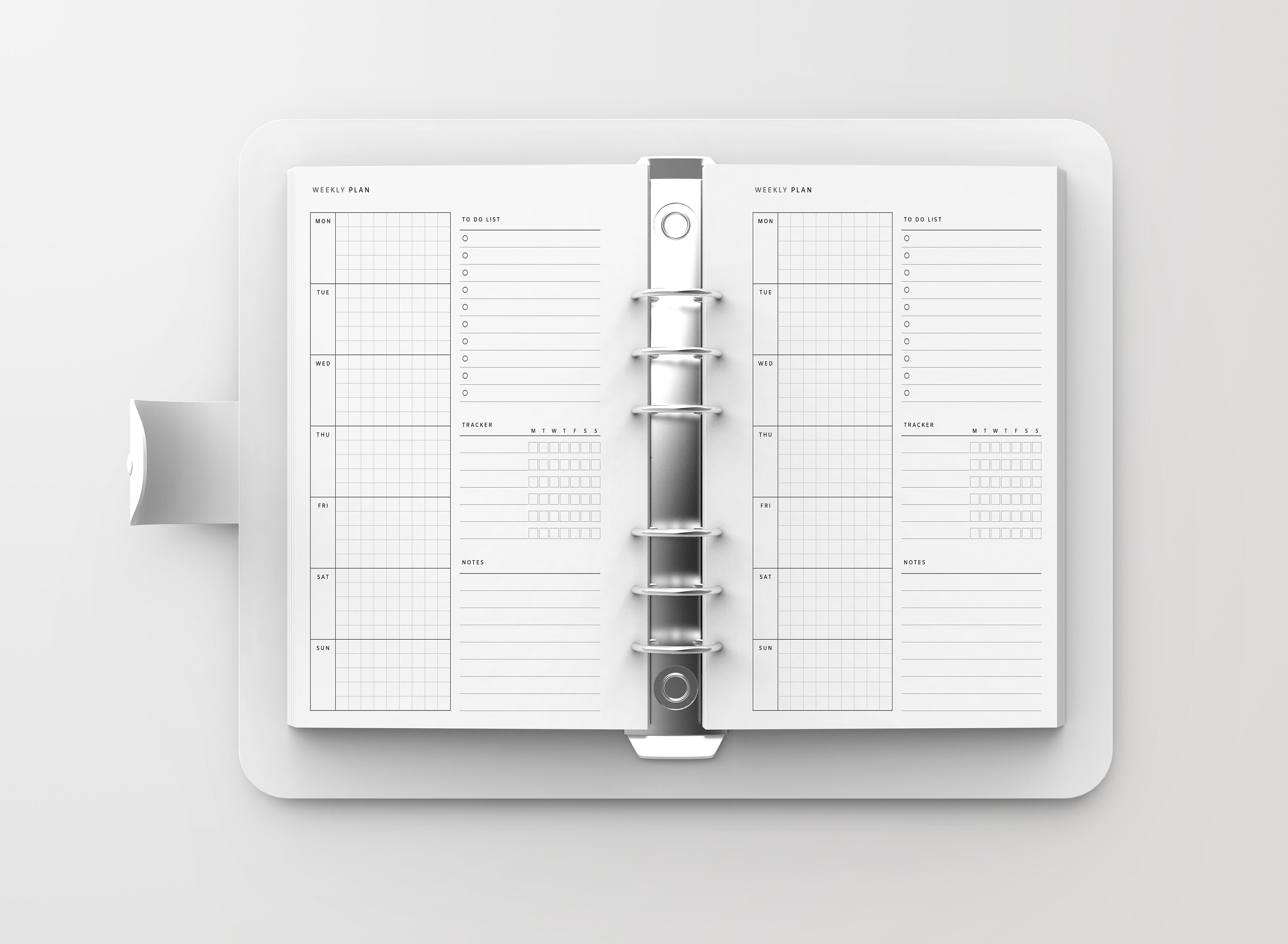 Weekly Planner Printable A5 Week on One Page PDF Weekly - Etsy