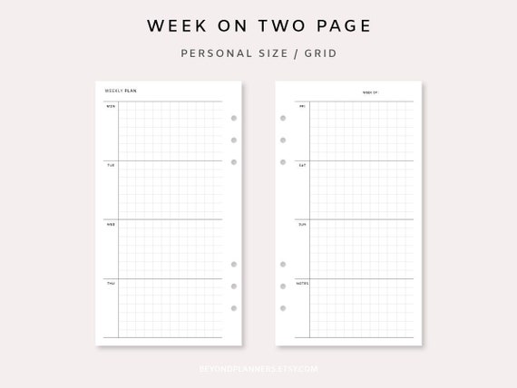 Weekly Planner Printable Undated Weekly Planner Week on Two | Etsy