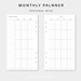 Monthly Planner Printable Month on Two Pages Undated Monthly Planner ...