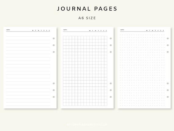 Printable Diary Pages Printable Daily Journal Daily Notes - Etsy