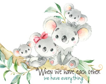 koala quote print