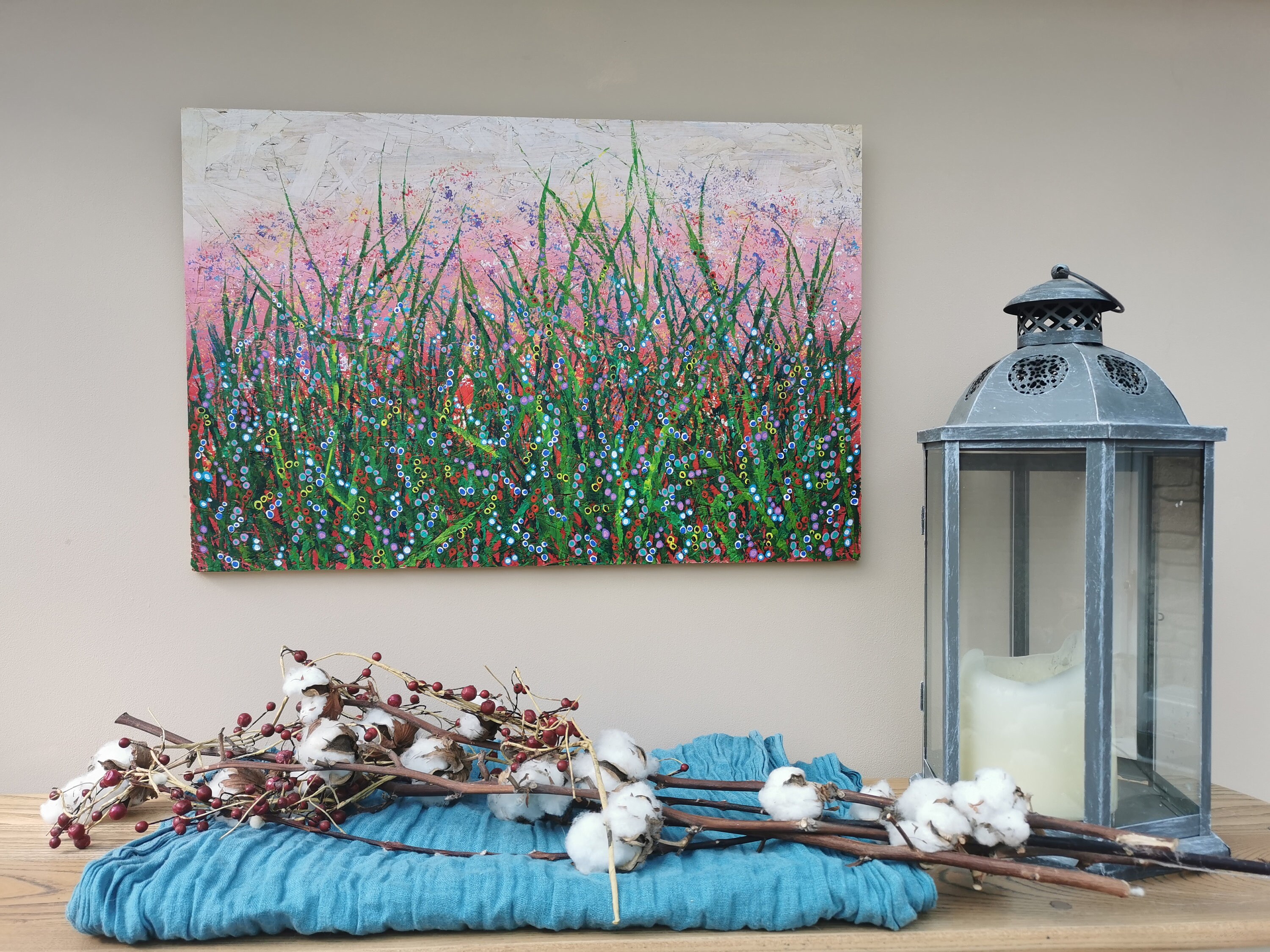 Bedroom Painting. Floral Bedroom Decor. Floral Wall Art. Wildflowers