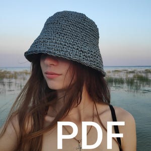 PDF Schema pattern, Raffia hat, Boho hat, Crochet Bucket hats, Beach hat, Crochet Pattern, Fashion hat