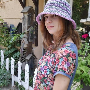 Raffia hat, Beach hat, Bucket hats, Crochet hats, Straw hat, Boho hat, Panama, Stand with Ukraine, Fashion hat, Gift for her, Natural, Eco image 8