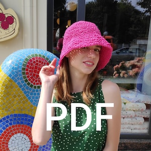 PDF Schema pattern, Boho hat, Raffia hat, Crochet Pattern, Fashion hat, Crochet Bucket hats, Beach hat