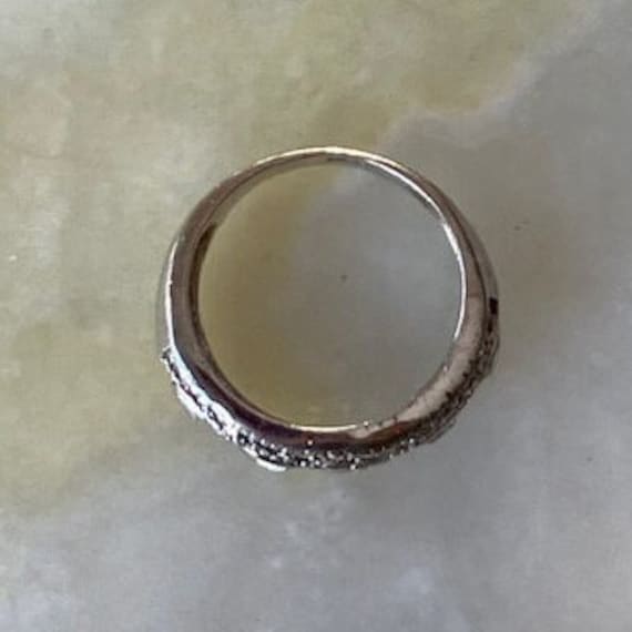 Vintage 925 Sterling Silver Ring with multiple Cl… - image 5