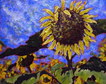 Sunflower Original Painting | Sunflower Birthday Gift for Her | Sunflower Housewarming Gift | Sunflower Baby | Sunflower Bridal Shower Gifts