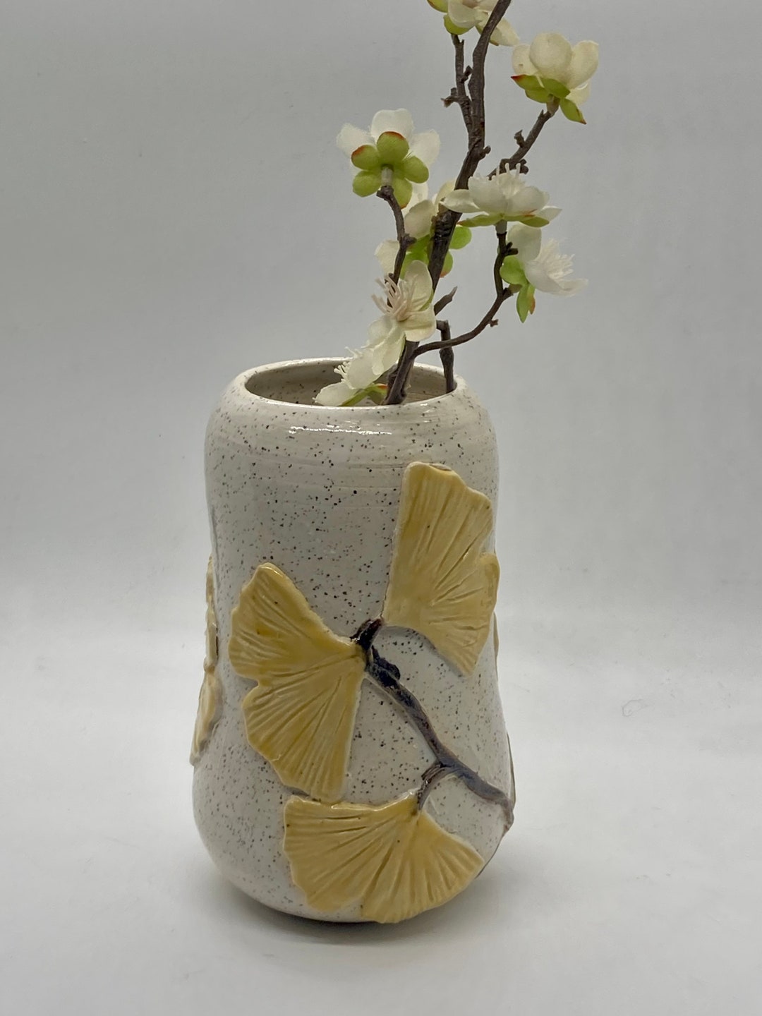 Medium Ginkgo Vase in Green