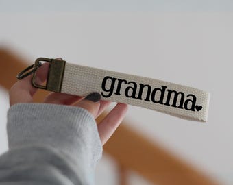 Grandma Key Fob, Grandma Keychain, Grandmother Gift, Gift For Grandma, Grandma Gift, Mother's Day Gift For Grandmother, Keyring, Lanyard