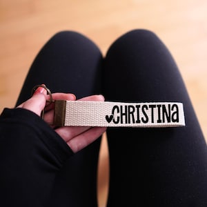 Personalized Keychain Name, Custom Name Gift, Custom Key Fob, Name Wristlet, Gift For Her, Bridesmaid Gift, Birthday Gift, Lanyard, Keyring
