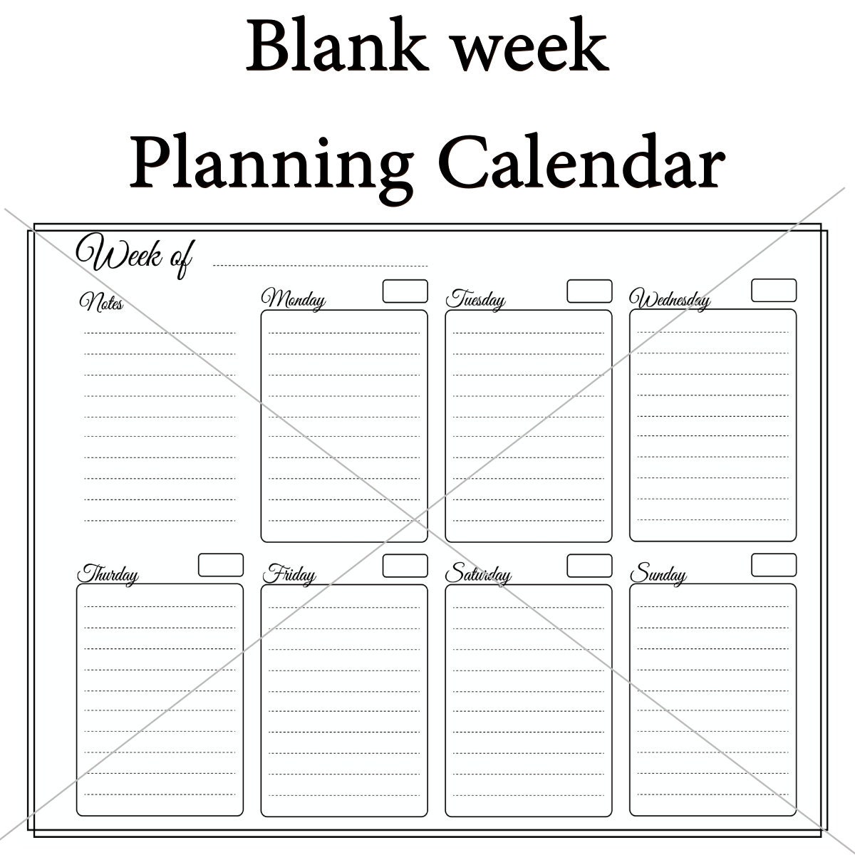 Printable Calendar | Blank Monthly and Weekly Formats | PDF Digital ...
