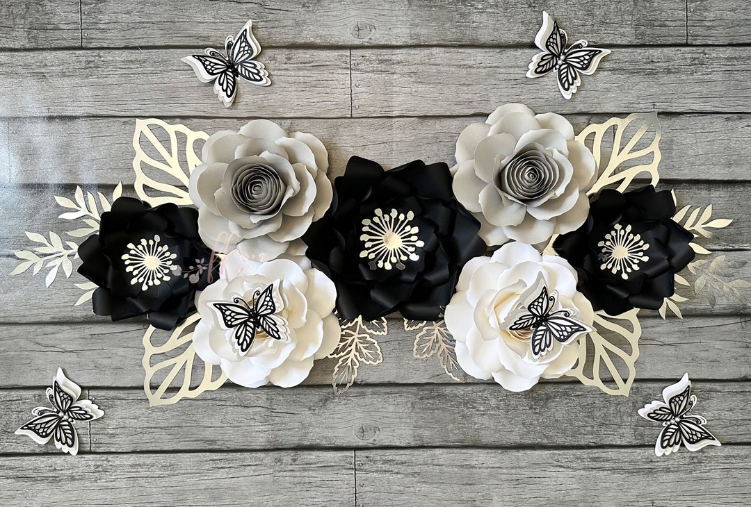 Paper Flower Sets/ Room Decor/decor With Paper Flowers/nursery Paper