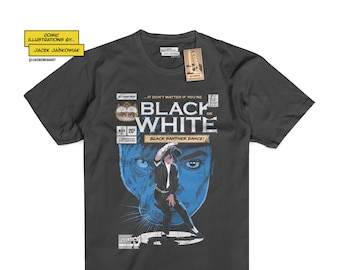 Black or White '91 Panther Dance Comic Book Tshirt