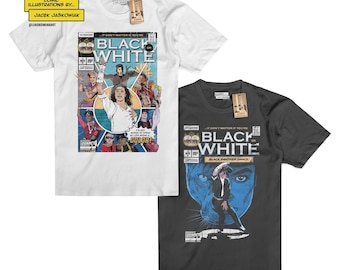 Black or White '91 Comic Book Double Pack Tshirt Unofficial