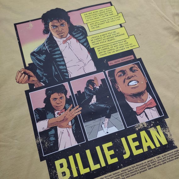 Billie Jean '83 Comic Page Tshirt Unofficial - Etsy