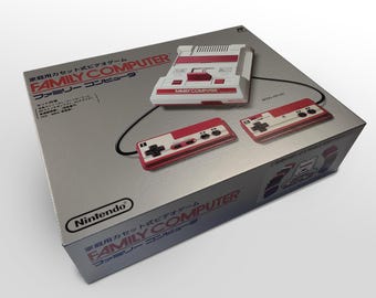 Nintendo Famicom console Homemade Cardboard Box with a Styrofoam Insert REPLICA