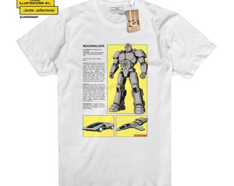 Moonwalker Transformer Robot '88 Comic Book Tshirt Unofficial