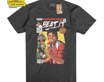Beat It '83 MJ Comic Book Tshirt Unofficial