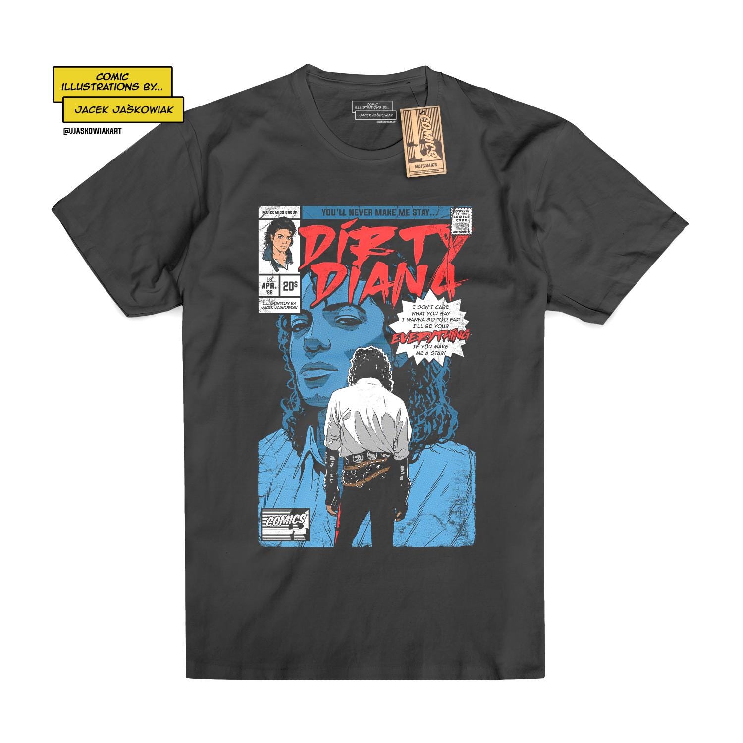 Dirty Diana '88 Comic MJ Book Tshirt Unofficial - Etsy